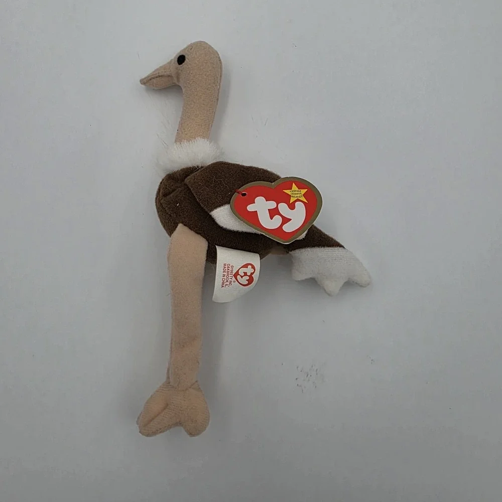 TY Teenie Beanie Babies – STRETCHY the Ostrich (6.5 in)‎